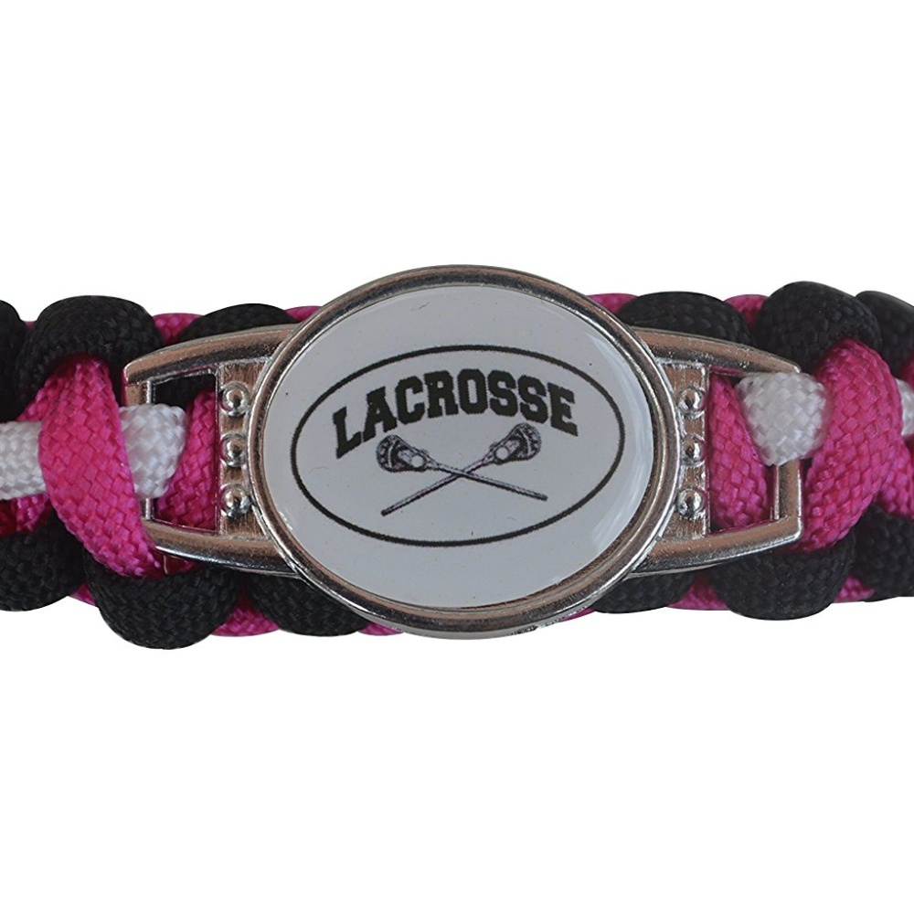 Lacrosse Paracord Bracelet - Pink